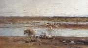 Nicolae Grigorescu Herd by the River oil painting